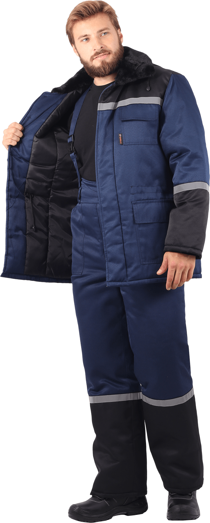 Костюм зимний, т/синий-чёрный Кос 300