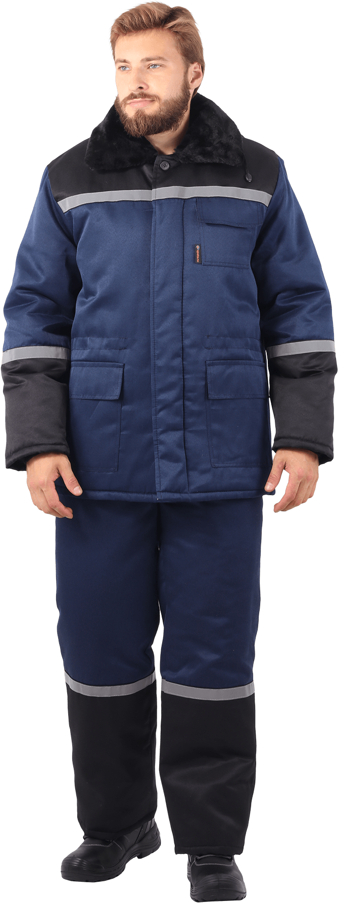 Костюм зимний, т/синий-чёрный Кос 300