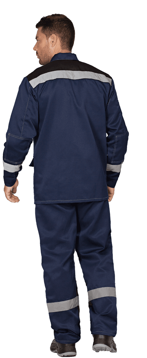 Костюм ПРОФЕССИОНАЛ летний, т/синий-черный (Куртка+брюки) Кос 034