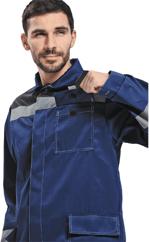 Костюм ПРОФЕССИОНАЛ летний, т/синий-черный (Куртка+брюки) Кос 034