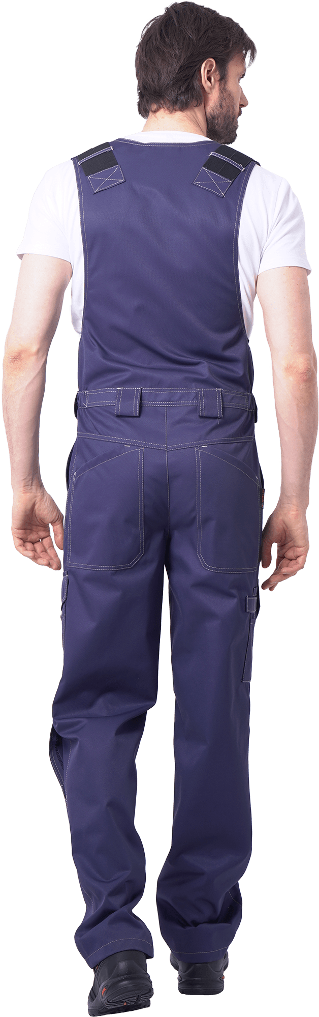 Костюм мужской ДОКЕР от механических воздействий и ОПЗ (куртка, полукомбинезон), темно-синий/бежевый Кос 572