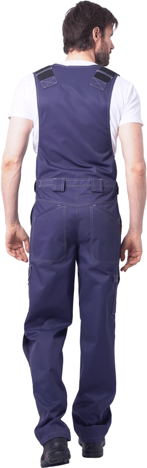 Костюм мужской ДОКЕР от механических воздействий и ОПЗ (куртка, полукомбинезон), темно-синий/бежевый Кос 572