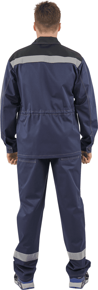 Костюм мужской АРТЕЛЬ от механических воздействий и ОПЗ (куртка, брюки), темно-синий/черный Кос 570