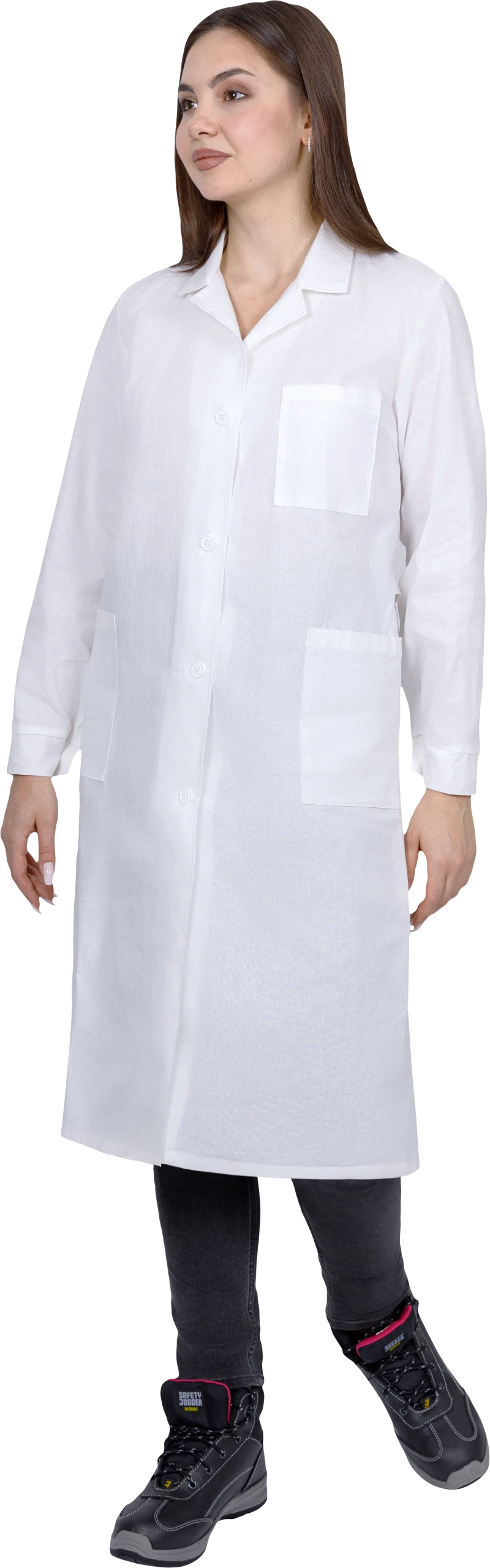 Халат БЯЗЬ женский от ОПЗ, белый Хал 002