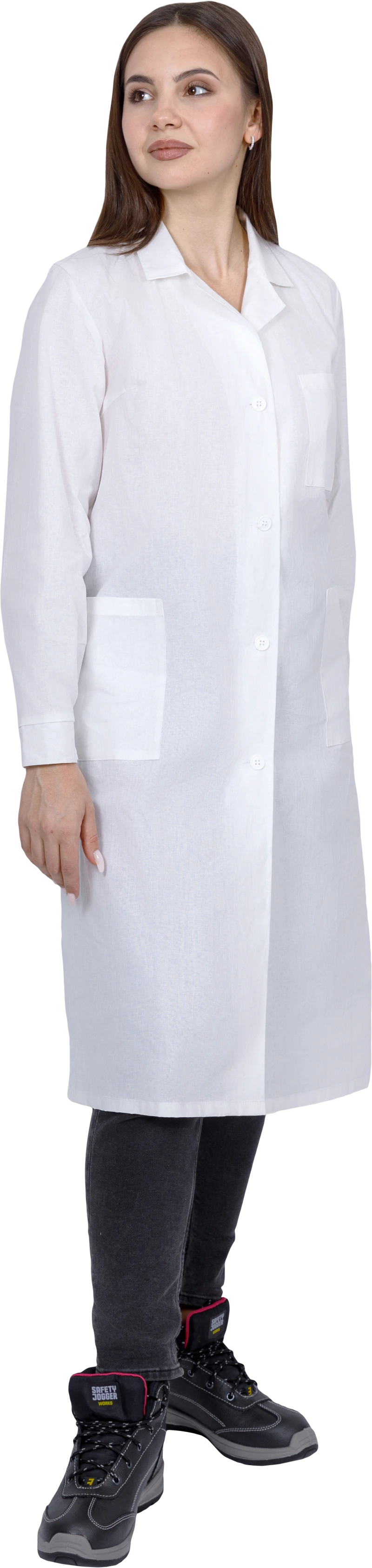 Халат БЯЗЬ женский от ОПЗ, белый Хал 002