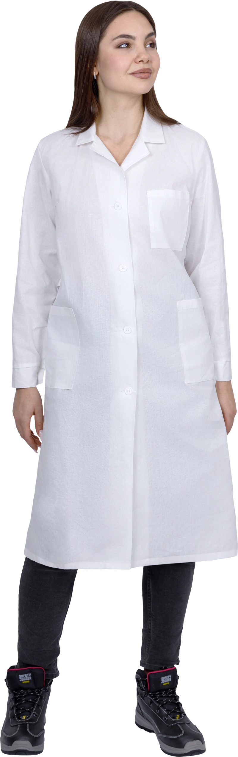 Халат БЯЗЬ женский от ОПЗ, белый Хал 002