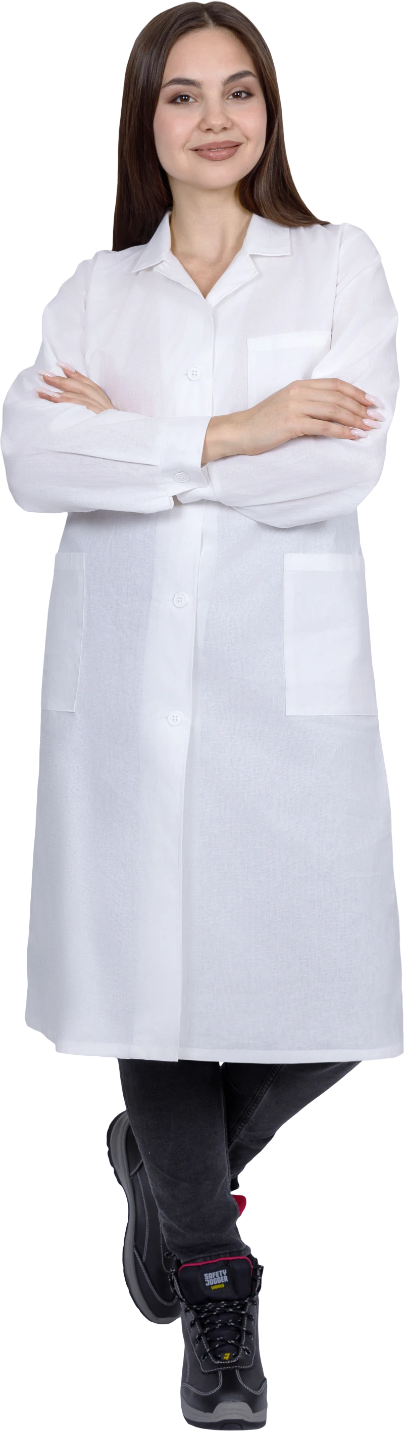 Халат БЯЗЬ женский от ОПЗ, белый Хал 002