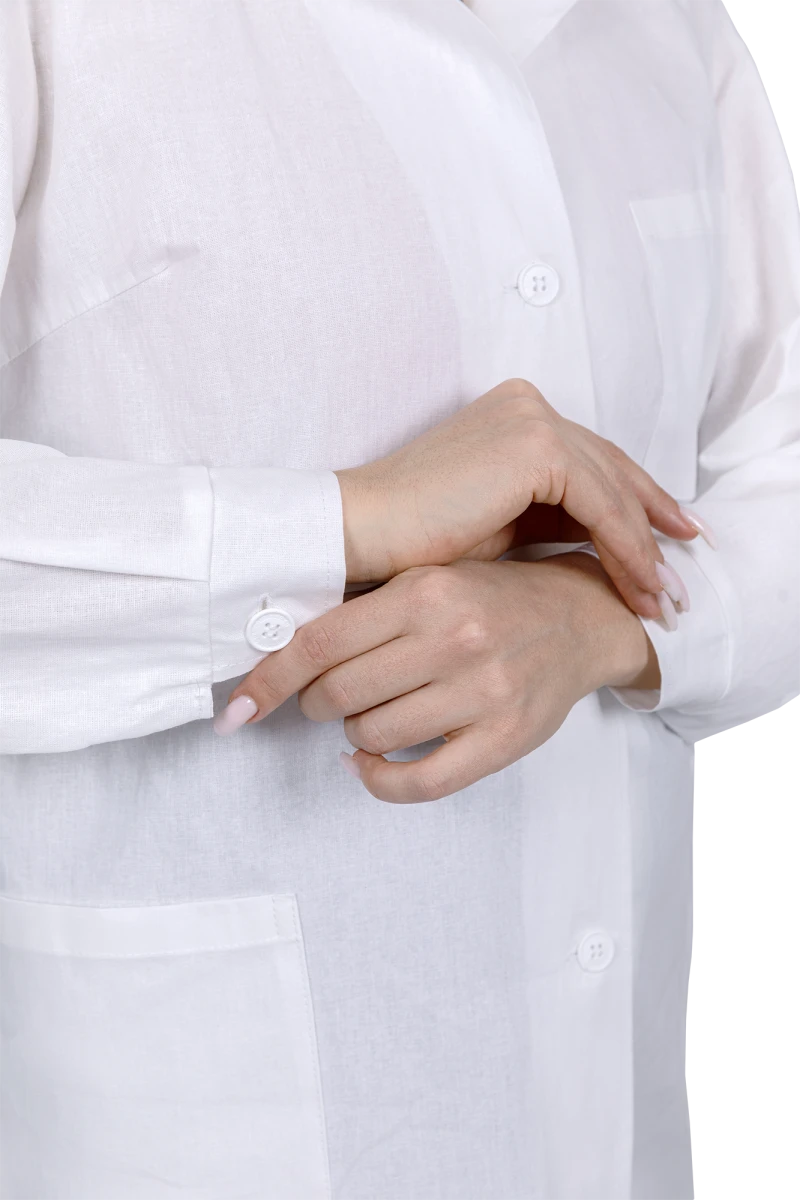 Халат БЯЗЬ женский от ОПЗ, белый Хал 002