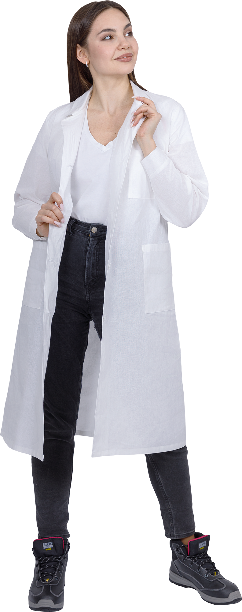 Халат БЯЗЬ женский от ОПЗ, белый Хал 002