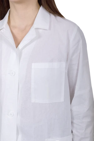 Халат БЯЗЬ женский от ОПЗ, белый Хал 002