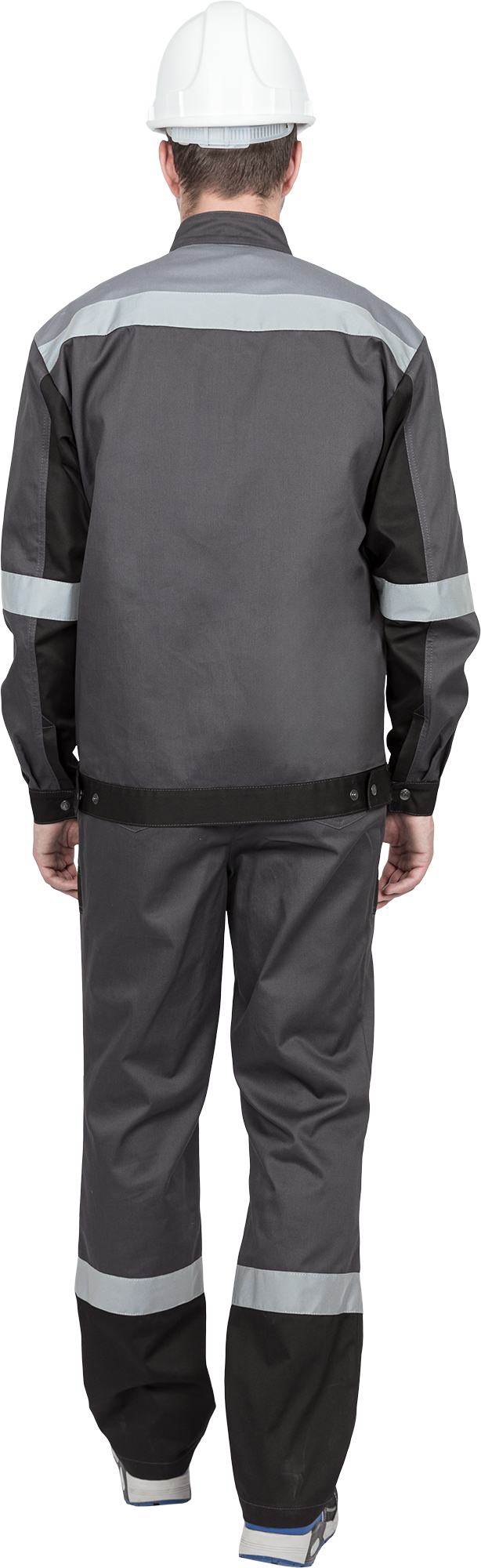 Костюм мужской ГРАНИТ НЕО от механических воздействий и ОПЗ (куртка, полукомбинезон), серый/черный Кос 460.1