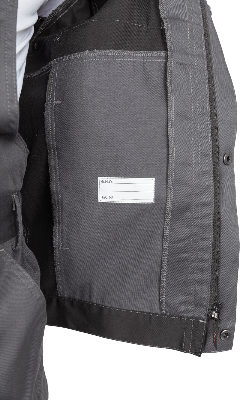 Костюм мужской ГРАНИТ НЕО от механических воздействий и ОПЗ (куртка, полукомбинезон), серый/черный Кос 460.1