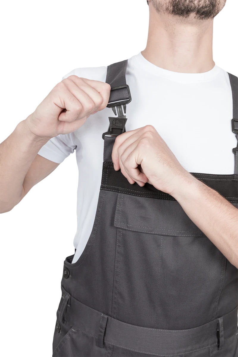 Костюм мужской ГРАНИТ НЕО от механических воздействий и ОПЗ (куртка, полукомбинезон), серый/черный Кос 460.1