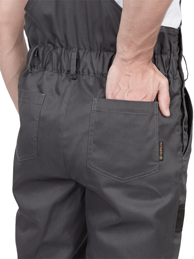 Костюм мужской ГРАНИТ НЕО от механических воздействий и ОПЗ (куртка, полукомбинезон), серый/черный Кос 460.1