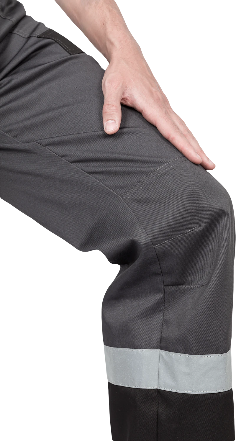 Костюм мужской ГРАНИТ НЕО от механических воздействий и ОПЗ (куртка, полукомбинезон), серый/черный Кос 460.1