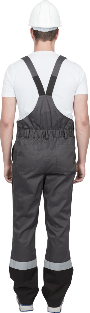 Костюм мужской ГРАНИТ НЕО от механических воздействий и ОПЗ (куртка, полукомбинезон), серый/черный Кос 460.1