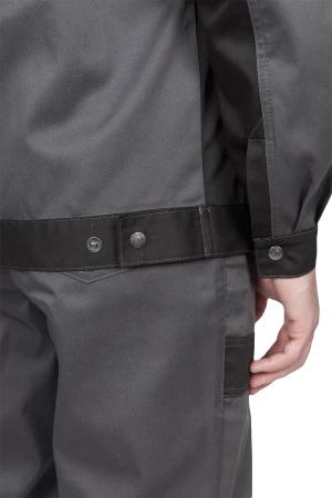 Костюм мужской ГРАНИТ НЕО от механических воздействий и ОПЗ (куртка, полукомбинезон), серый/черный Кос 460.1