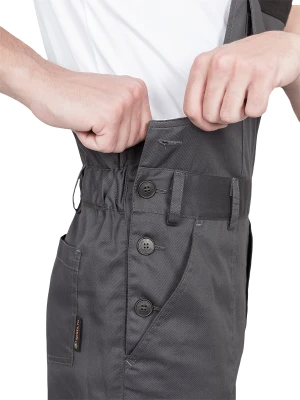 Костюм мужской ГРАНИТ НЕО от механических воздействий и ОПЗ (куртка, полукомбинезон), серый/черный Кос 460.1