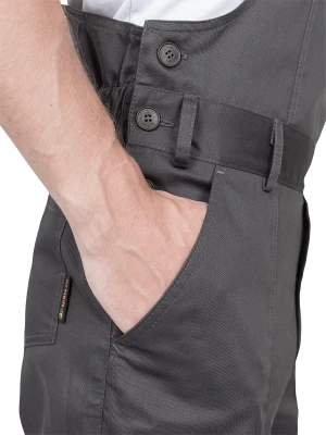 Костюм мужской ГРАНИТ НЕО от механических воздействий и ОПЗ (куртка, полукомбинезон), серый/черный Кос 460.1