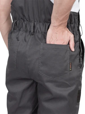 Костюм мужской ГРАНИТ НЕО от механических воздействий и ОПЗ (куртка, полукомбинезон), серый/черный Кос 460.1