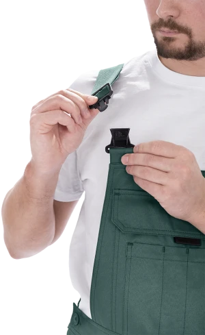 Костюм мужской ТЕХНИК 2 от механических воздействий и ОПЗ (куртка, полукомбинезон), темно-зелёный/черный