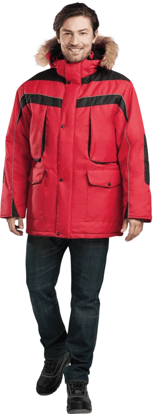 Куртка ДИКСОН зимняя, красный-чёрный Кур 665