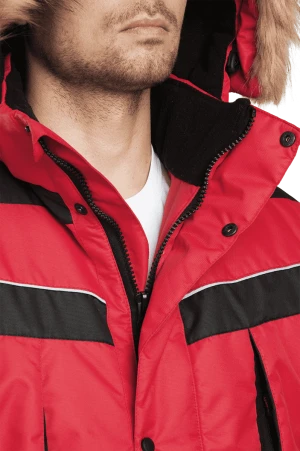 Куртка ДИКСОН зимняя, красный-чёрный Кур 665