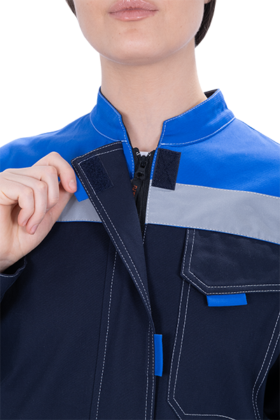 Костюм РАЦИОНАЛИЗАТОР летний, синий-василек, 100% х/б, женский (куртка, брюки) Кос 1710