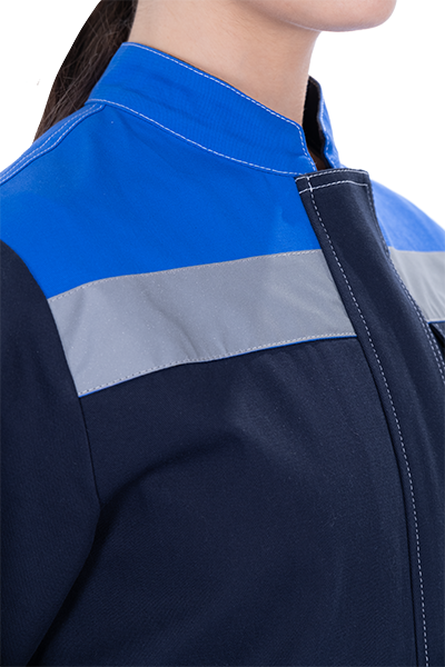 Костюм РАЦИОНАЛИЗАТОР летний, синий-василек, 100% х/б, женский (куртка, брюки) Кос 1710