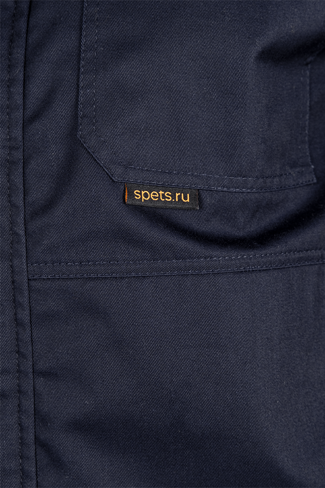 Костюм мужской КМ-10 ЛЮКС АНТИСТАТ летний для защиты от механических воздействий, статического электричества и ОПЗ (куртка, полукомбинезон), т.синий-василек