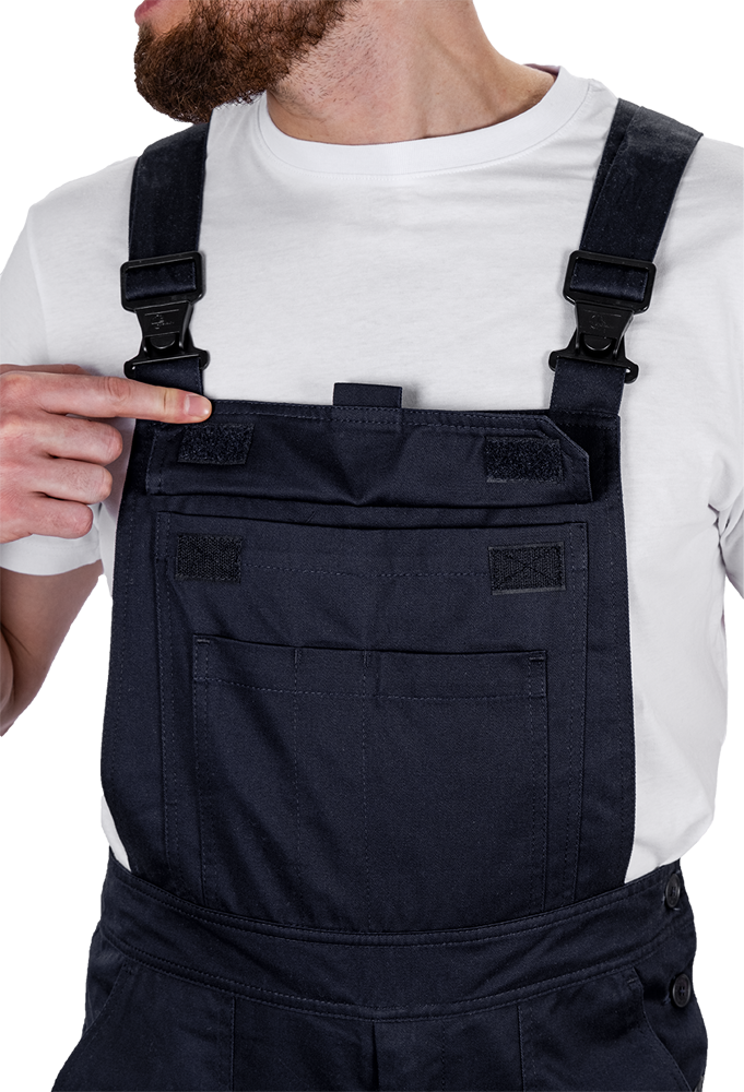 Костюм мужской КМ-10 ЛЮКС АНТИСТАТ летний для защиты от механических воздействий, статического электричества и ОПЗ (куртка, полукомбинезон), т.синий-василек