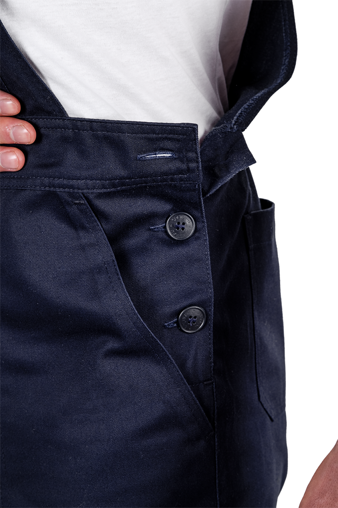 Костюм мужской КМ-10 ЛЮКС АНТИСТАТ летний для защиты от механических воздействий, статического электричества и ОПЗ (куртка, полукомбинезон), т.синий-василек