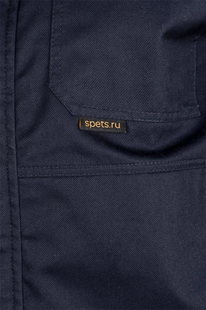 Костюм мужской КМ-10 ЛЮКС АНТИСТАТ летний для защиты от механических воздействий, статического электричества и ОПЗ (куртка, полукомбинезон), т.синий-василек