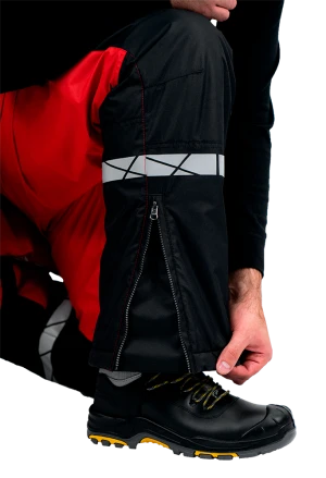 Комбинезон мужской ПИЛОТ от пониженных температур, механических воздействи и ОПЗ, цв. красный-черный Ком 019