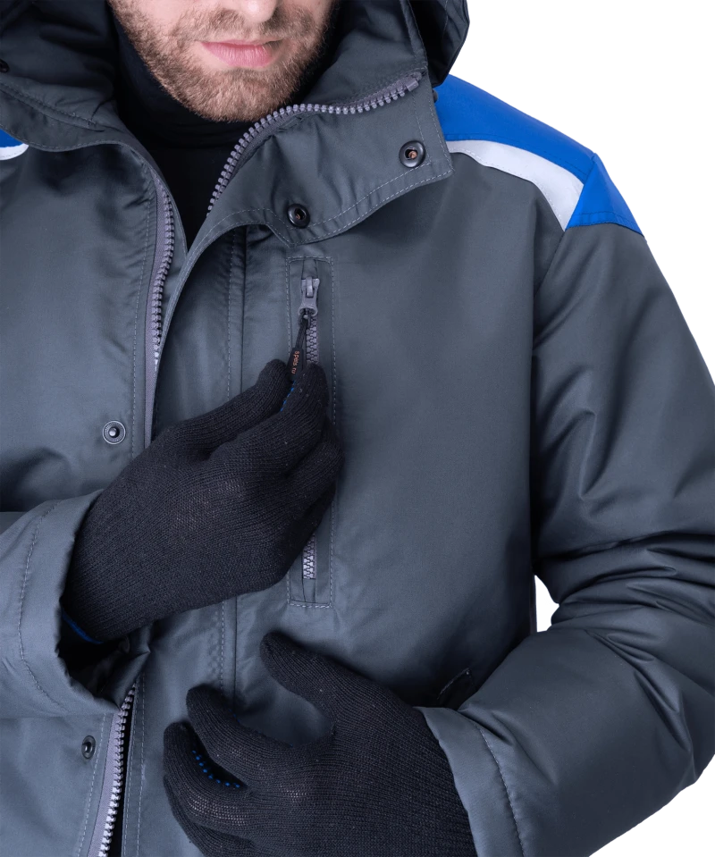 Куртка ШТУРМАН, демисезонная, серый-василёк Кур 416