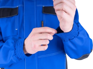 Костюм мужской ПРАКТИК от механических воздействий и ОПЗ (куртка, полукомбинезон), василек/черный Кос 025