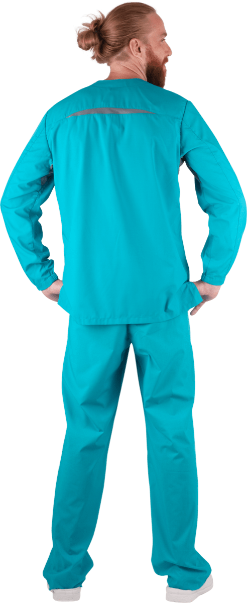 Костюм мужской МАЙ ХАССП от ОПЗ (блуза, брюки), бирюза Кос 081
