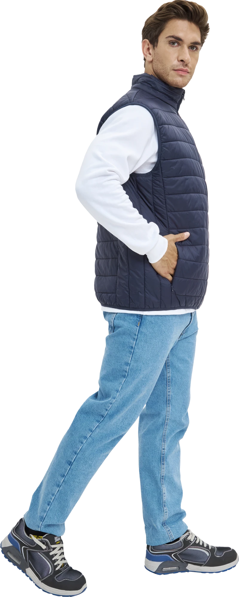 Жилет ДЕМИ стеганый, т/синий Жил 002