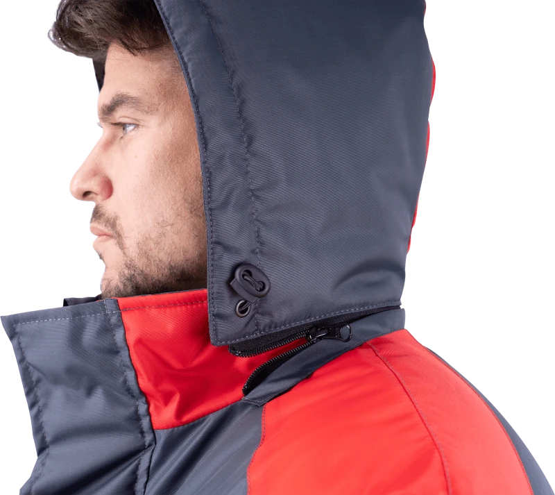 Куртка мужская РОУД от пониженных температур воздуха, механических воздействий и ОПЗ, т.серый-красный Кур 202