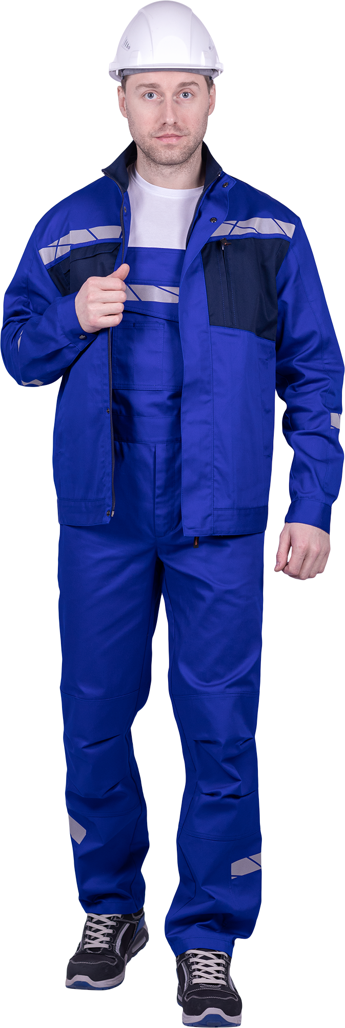 Полукомбинезон мужской СТРОНГ от механических воздействий и ОПЗ, цв. василек Пком 1603