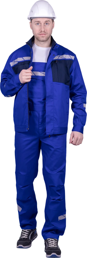 Полукомбинезон мужской СТРОНГ от механических воздействий и ОПЗ, цв. василек Пком 1603