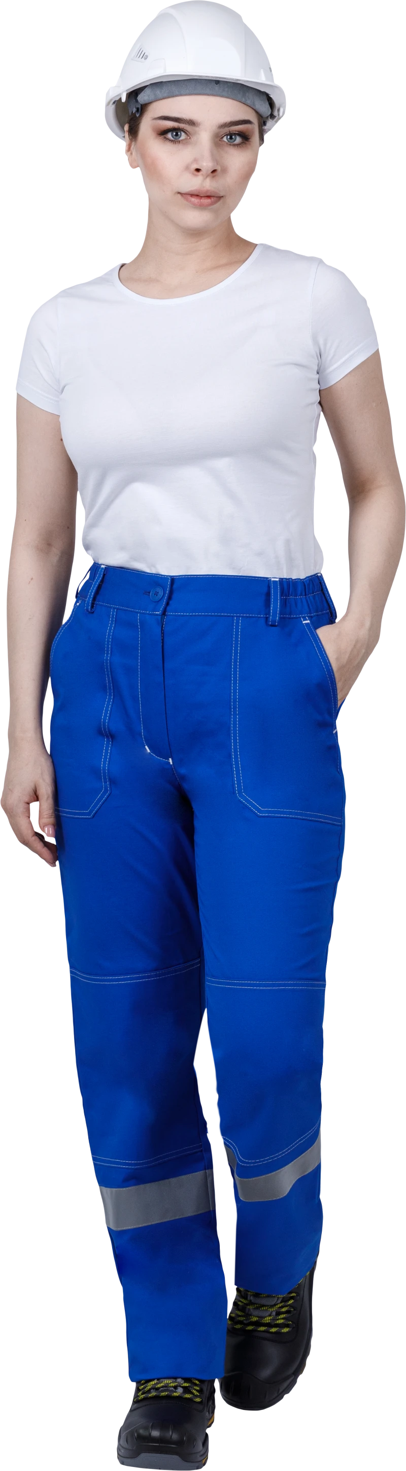 Костюм женский РАЦИОНАЛИЗАТОР от механических воздействий и ОПЗ (куртка, брюки), цвет василёк/серый Кос 795