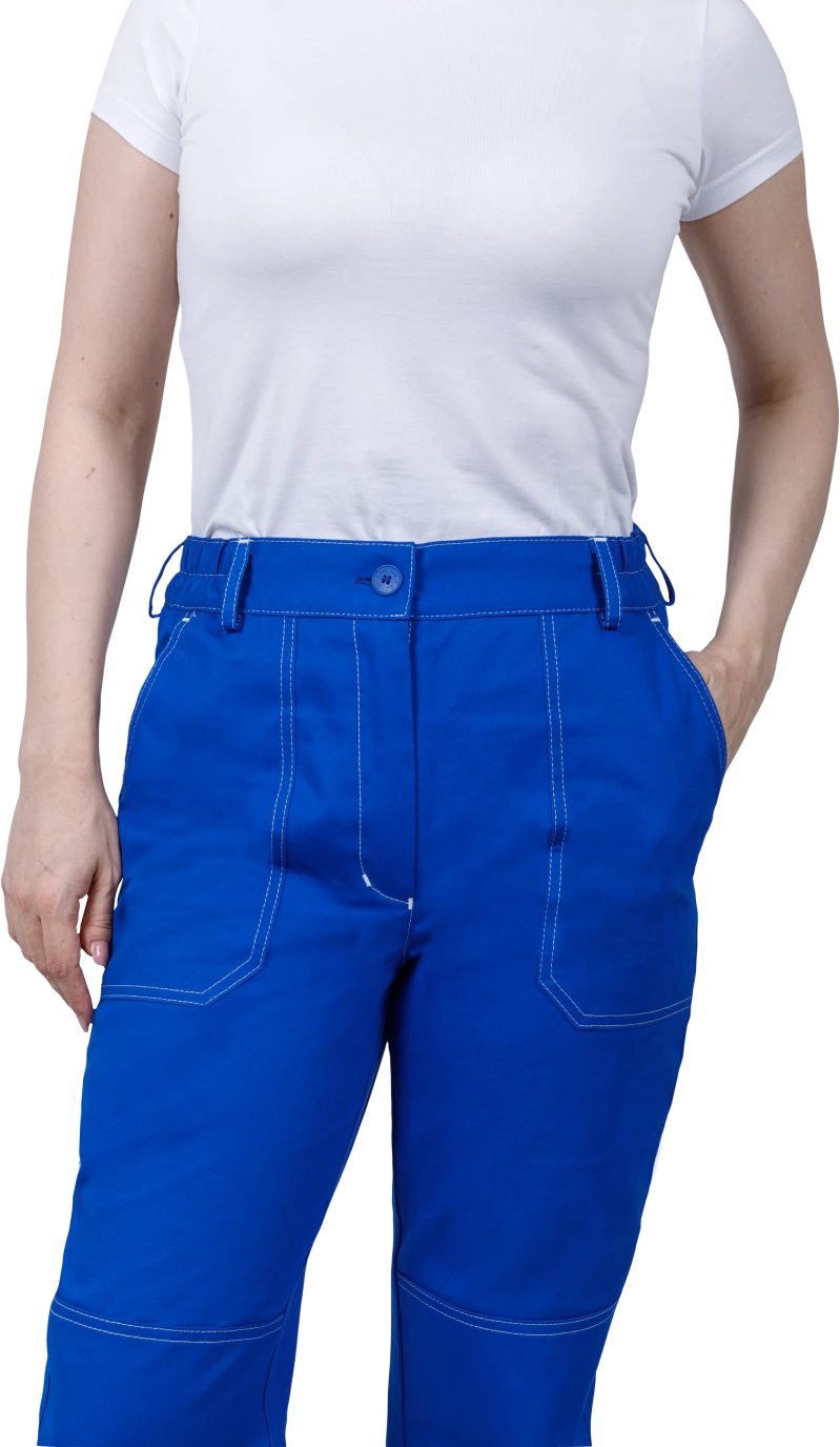 Костюм женский РАЦИОНАЛИЗАТОР от механических воздействий и ОПЗ (куртка, брюки), цвет василёк/серый Кос 795