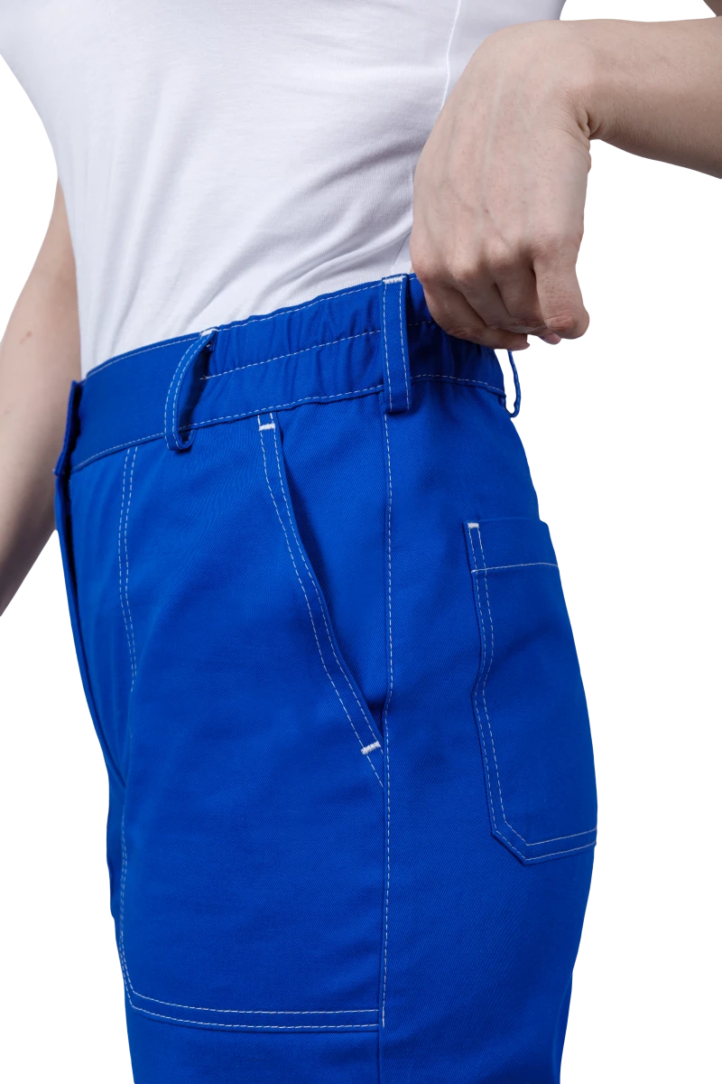 Костюм женский РАЦИОНАЛИЗАТОР от механических воздействий и ОПЗ (куртка, брюки), цвет василёк/серый Кос 795