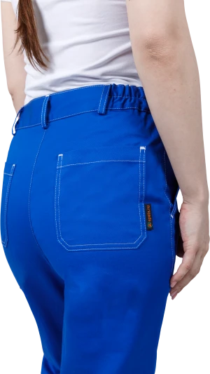 Костюм женский РАЦИОНАЛИЗАТОР от механических воздействий и ОПЗ (куртка, брюки), цвет василёк/серый Кос 795