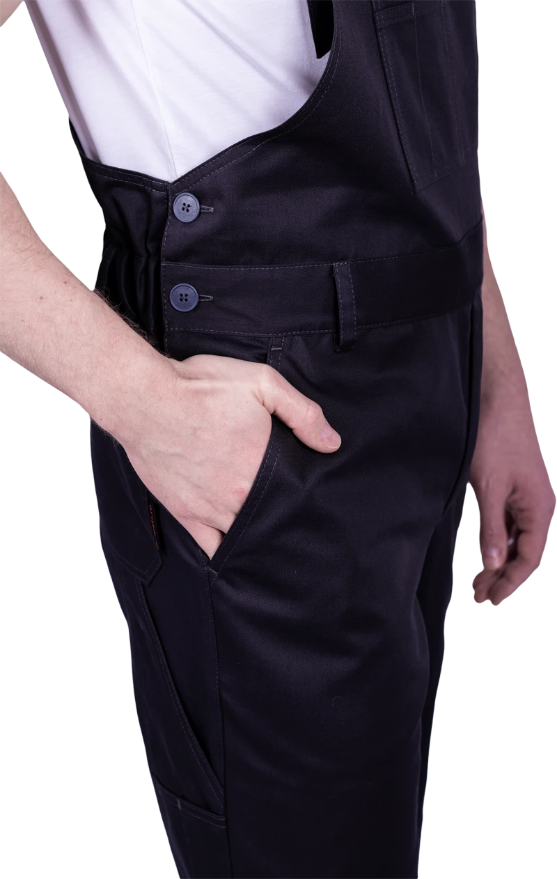 Полукомбинезон мужской СТРОНГ от механических воздействий и ОПЗ, цв. черный Пком 1607