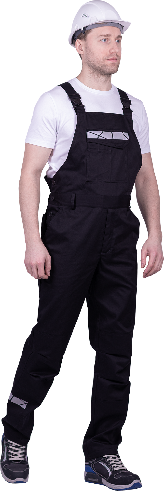 Полукомбинезон мужской СТРОНГ от механических воздействий и ОПЗ, цв. черный Пком 1607