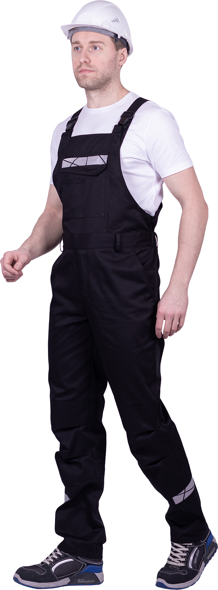 Полукомбинезон мужской СТРОНГ от механических воздействий и ОПЗ, цв. черный Пком 1607