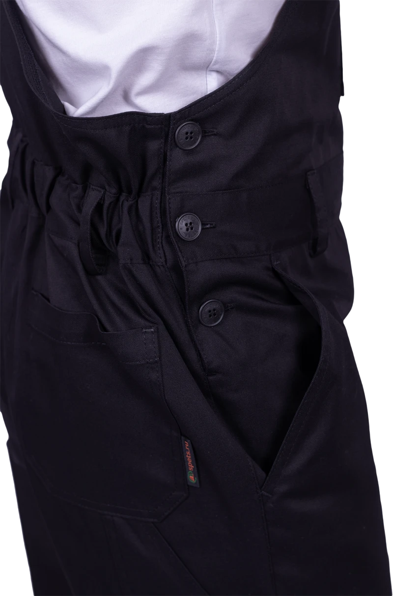 Полукомбинезон мужской СТРОНГ от механических воздействий и ОПЗ, цв. черный Пком 1607