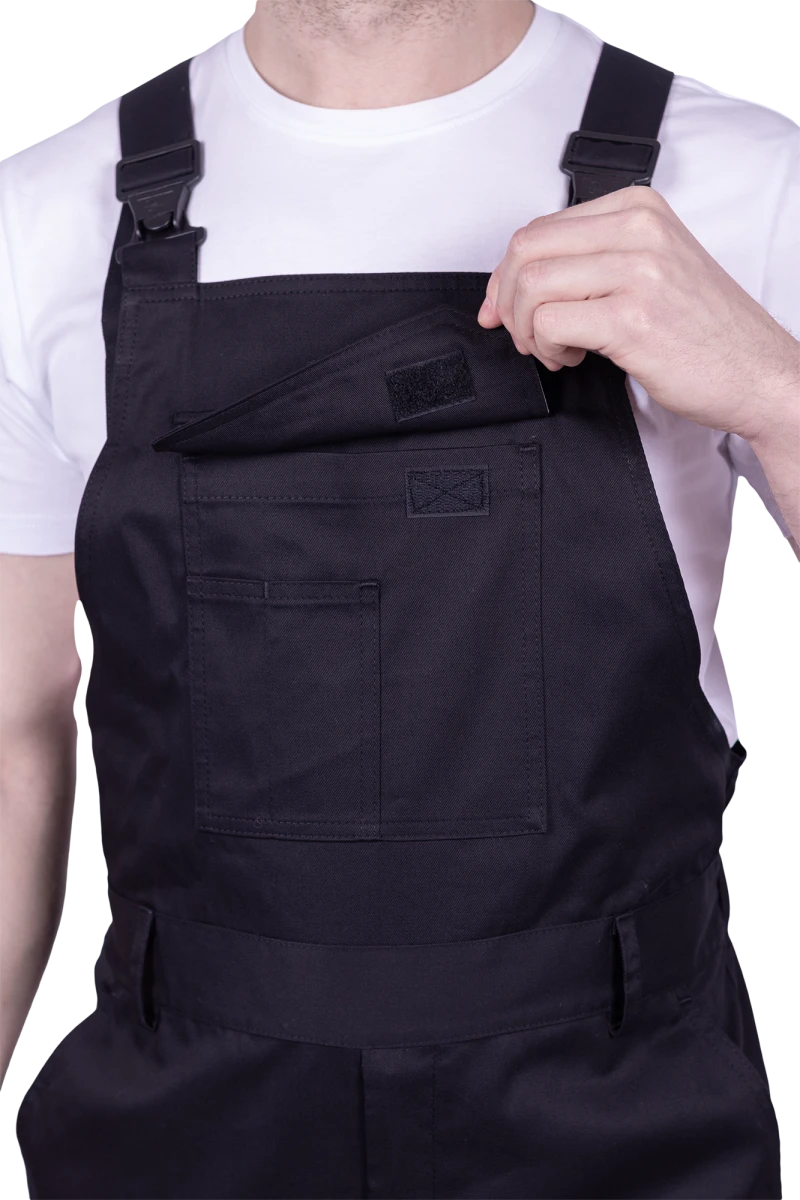 Полукомбинезон мужской СТРОНГ от механических воздействий и ОПЗ, цв. черный Пком 1607